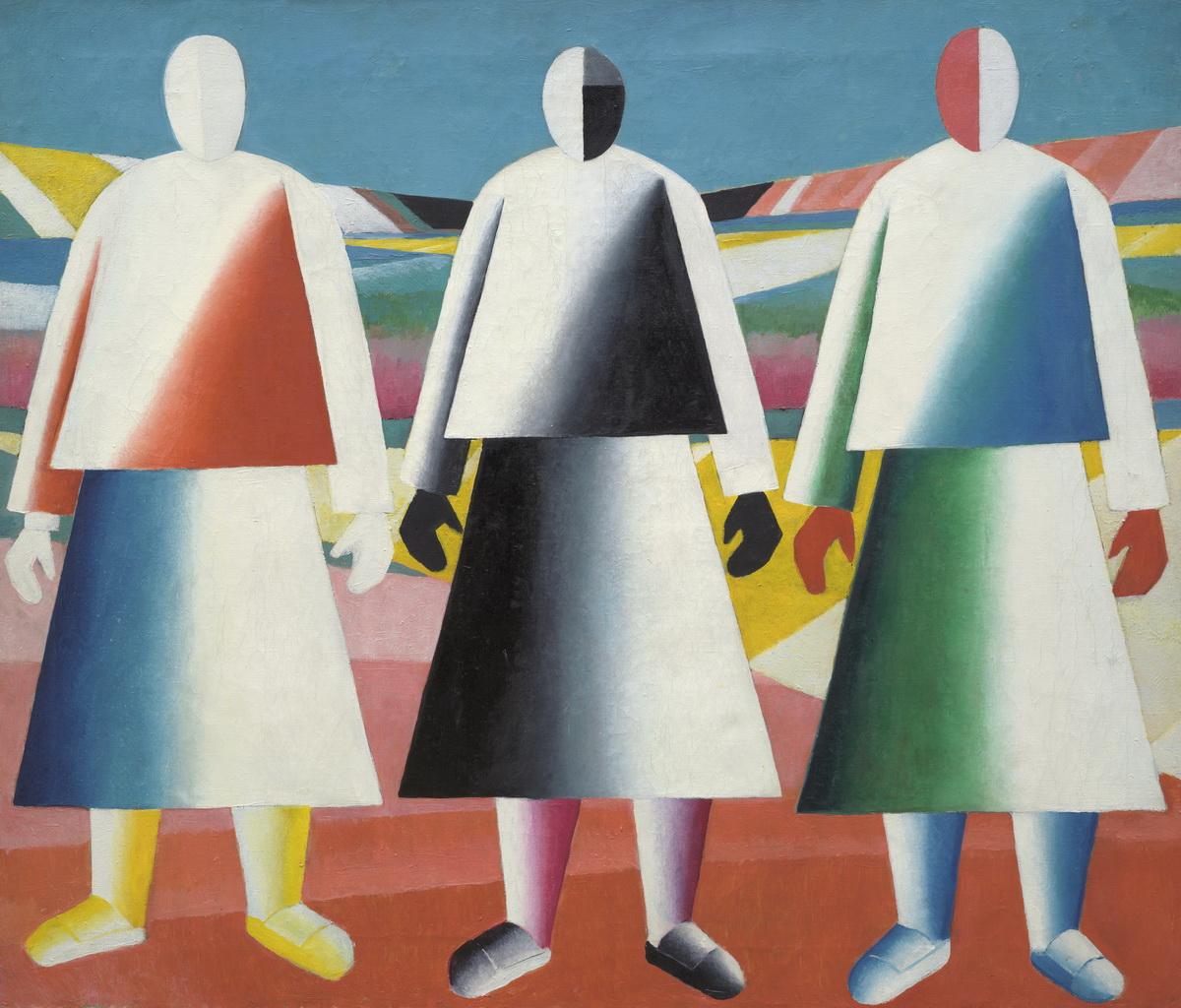 Девушки в поле, Kazimir Malevich, 1928-1929