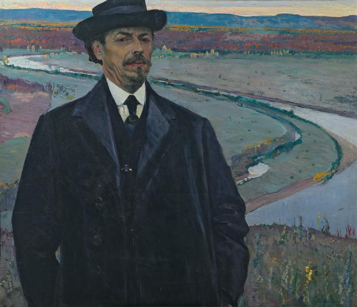 Автопортрет, Mikhail Nesterov, 1915