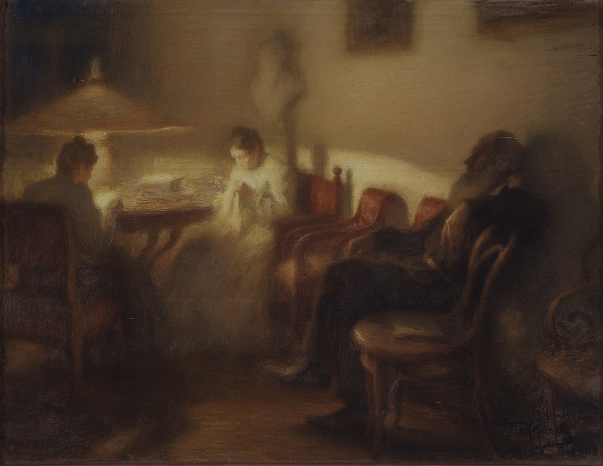 Лев Толстой с семьей в Ясной Поляне, Leonid Pasternak, 1902