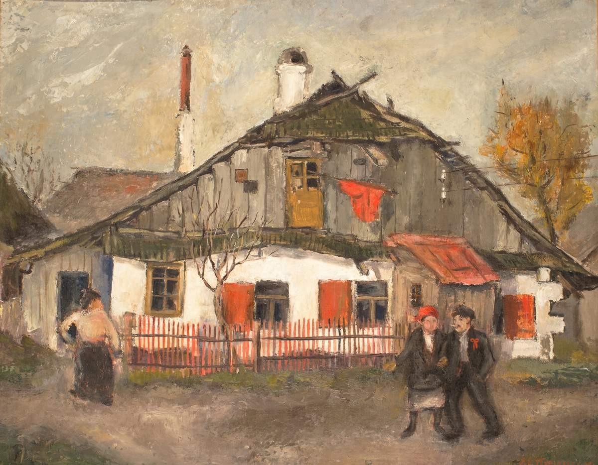 Праздничный день в местечке, Mikhail Semenovich Perutskiy, 1920s