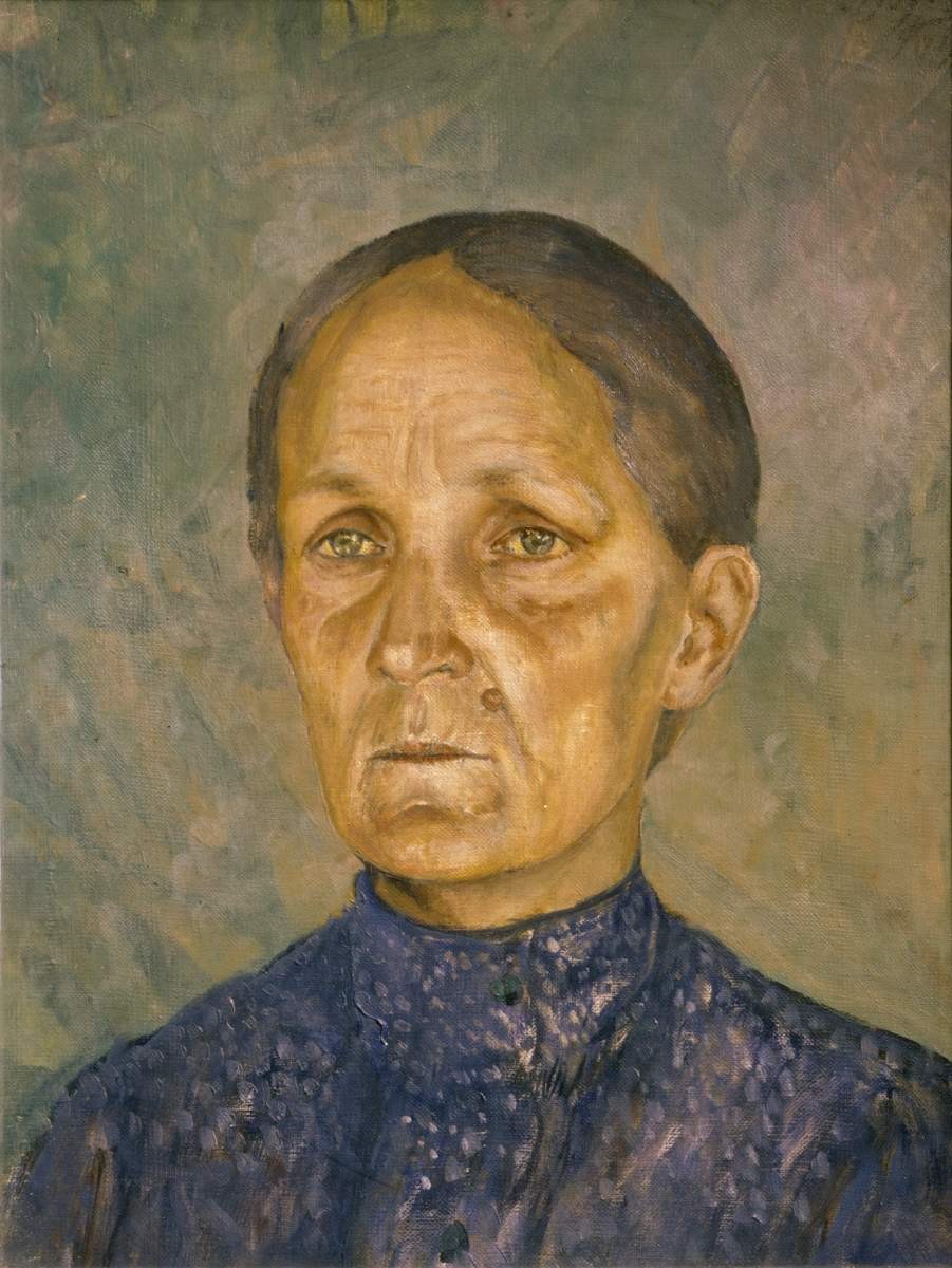 Портрет матери художника (Портрет А. П. Петровой-Водкиной), Kuzma Petrov-Vodkin, 1909