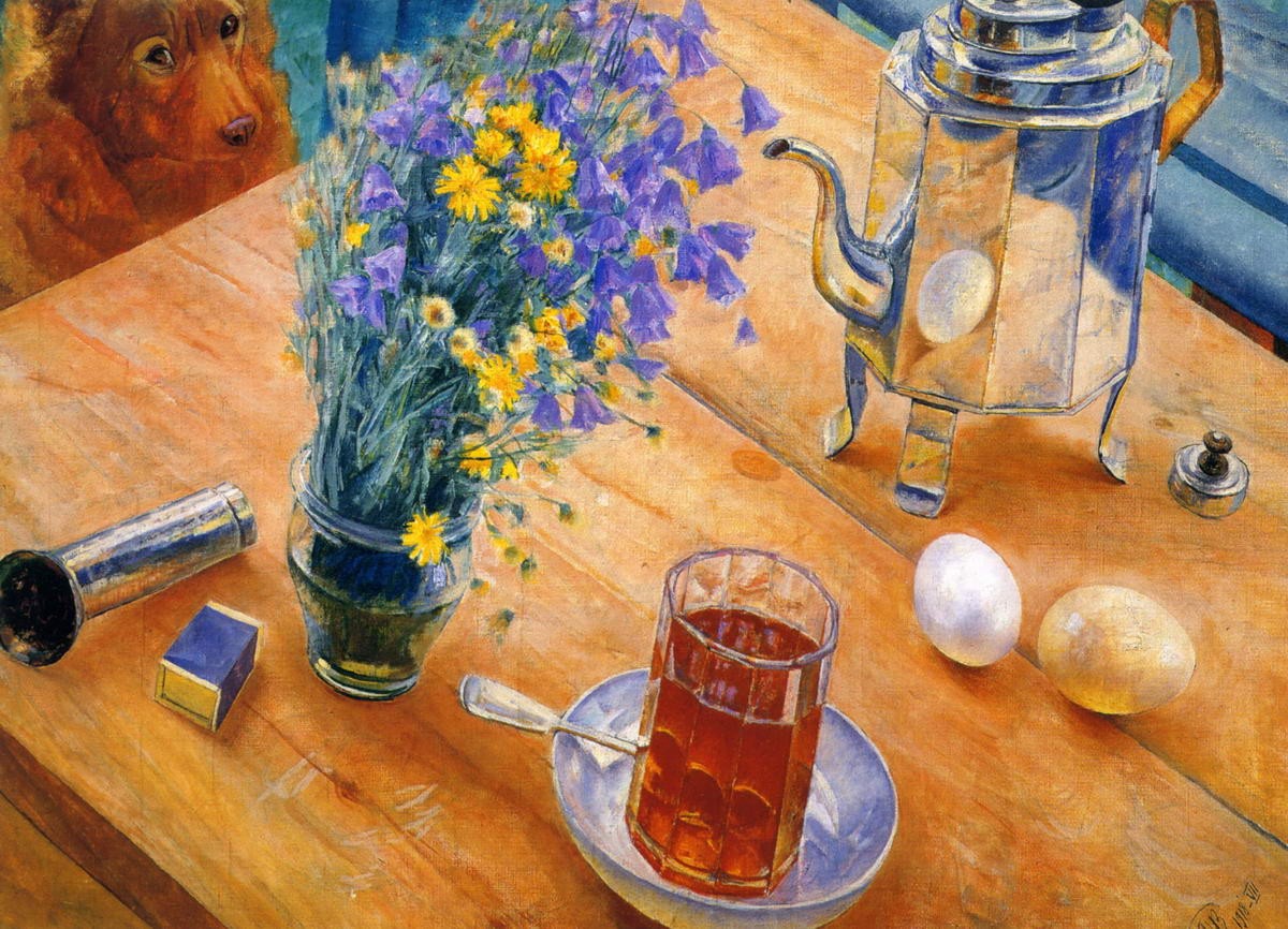Утренний натюрморт, Kuzma Petrov-Vodkin, 1918