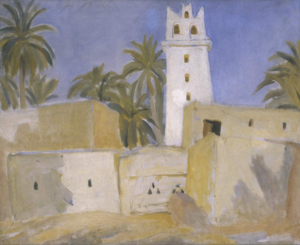 В оазисе (Негритянская деревня), Kuzma Petrov-Vodkin, 1907