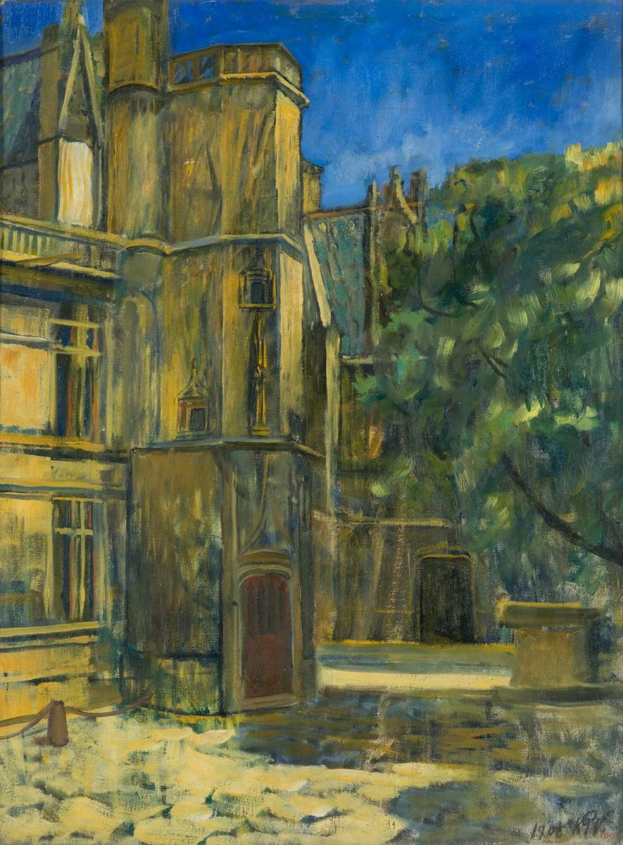 Вид музея Клюни в Париже, Kuzma Petrov-Vodkin, 1908