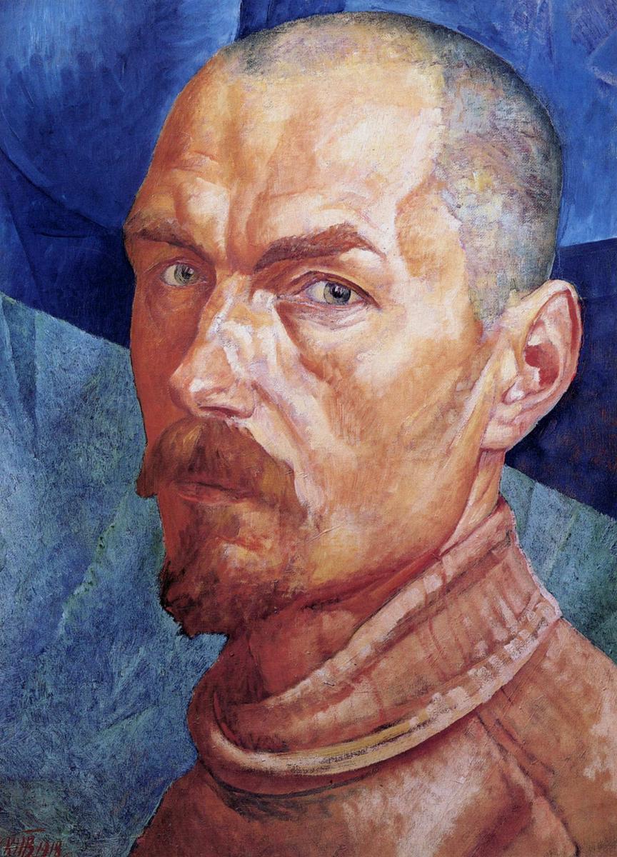 Автопортрет, Kuzma Petrov-Vodkin, 1918