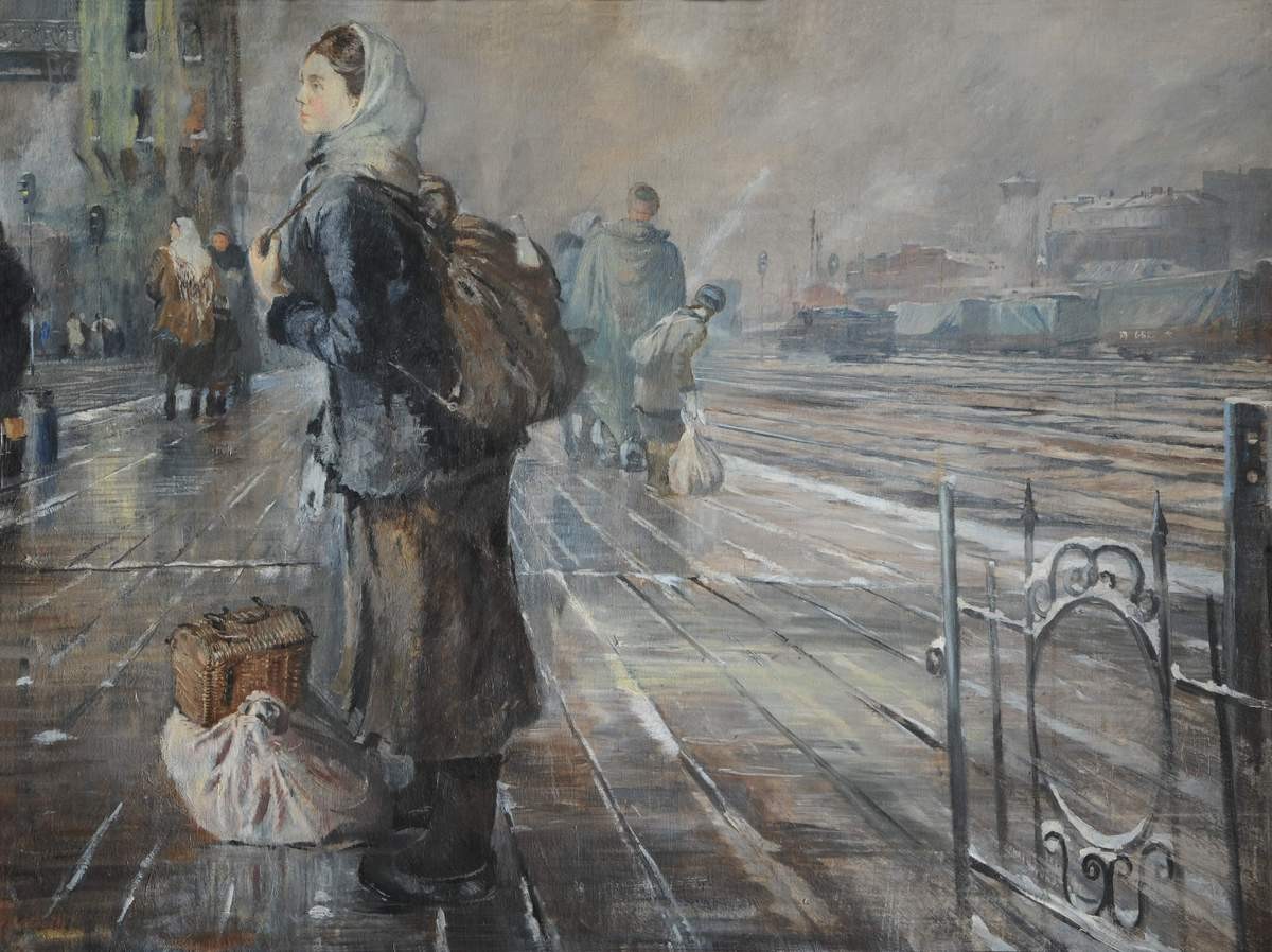 Осенняя станция, Yuri Ivanovich Pimenov, 1945