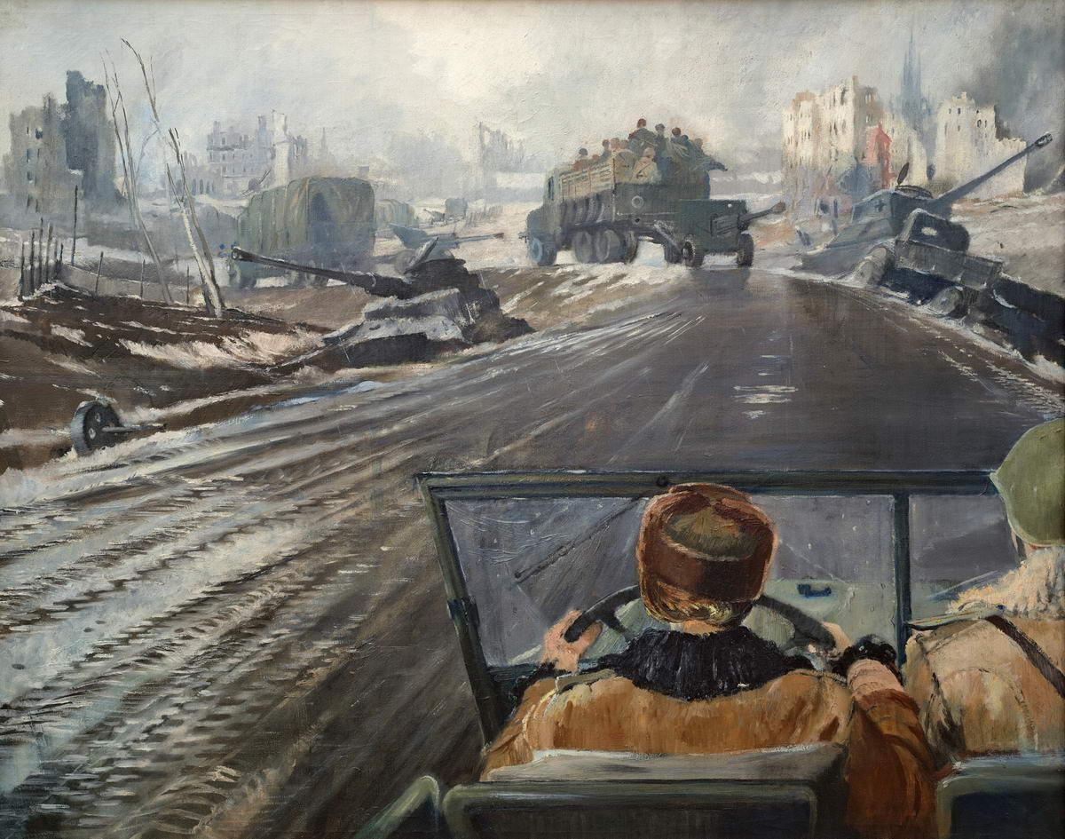 Фронтовая дорога, Yuri Ivanovich Pimenov, 1944