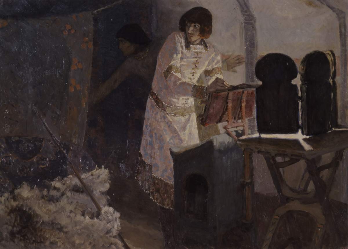 Князь Борис перед убиением, Yelena Polenova, c. 1896
