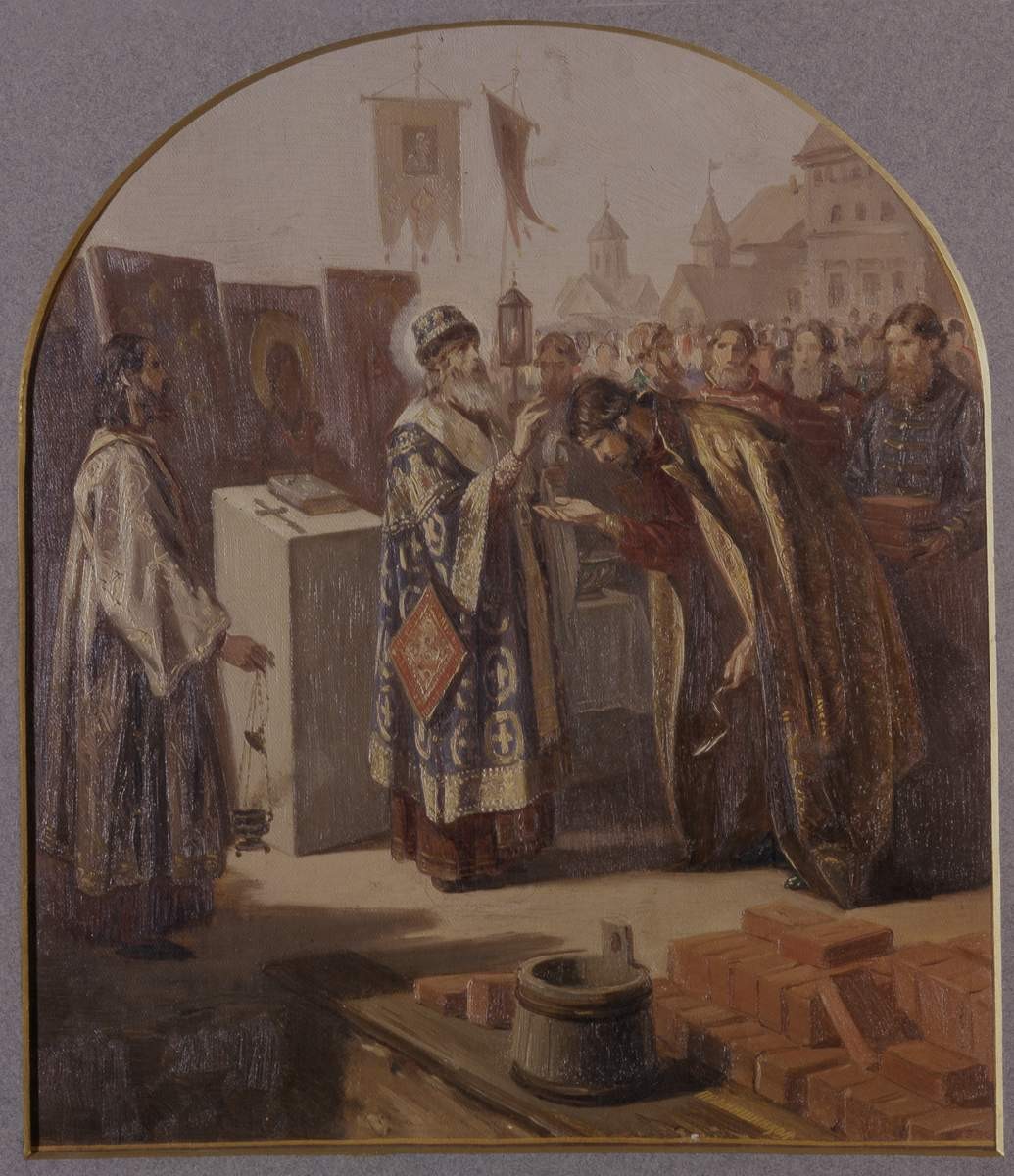 Закладка Московского Успенского собора, Illarion Mikhailovich Pryanishnikov, 1875–1876