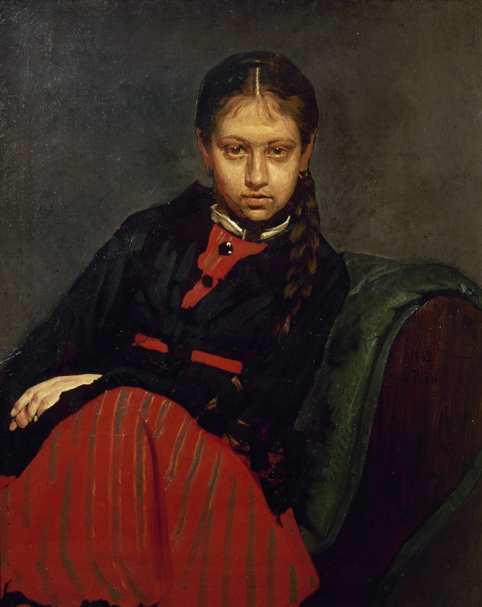 Портрет Веры Шевцовой, Ilya Repin, 1869