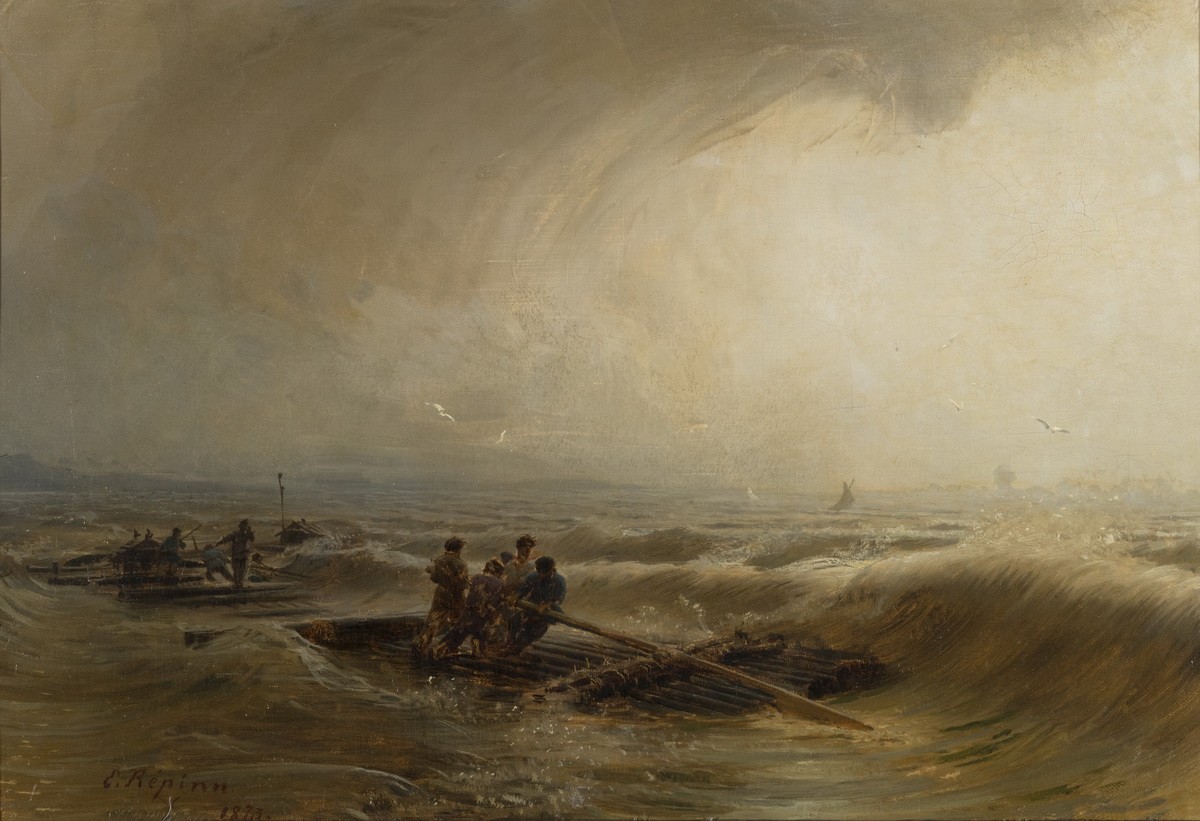 Шторм на Волге, Репин Илья Ефимович, 1873