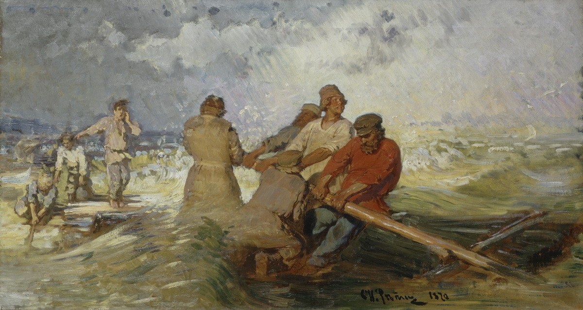 Шторм на Волге, Репин Илья Ефимович, 1891 (?)