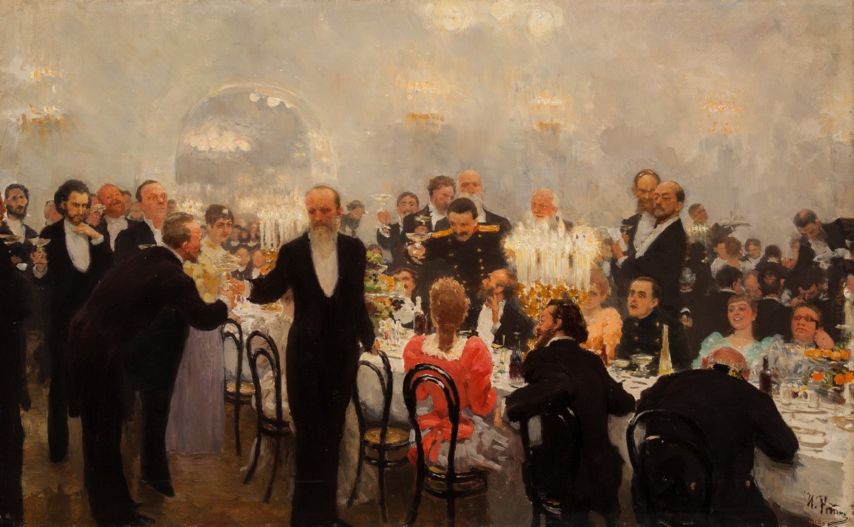 Юбилейный обед, Ilya Repin, 1893