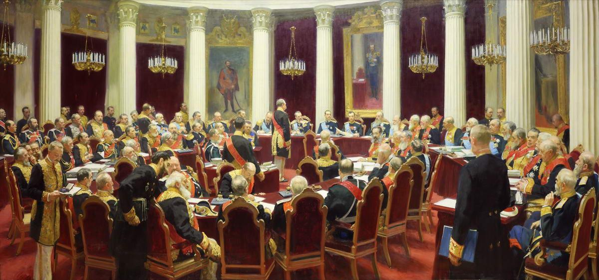 Торжественное заседание Государственного совета 7 мая 1901 года, в день столетнего юбилея со дня его учреждения, Репин Илья Ефимович, 1903
