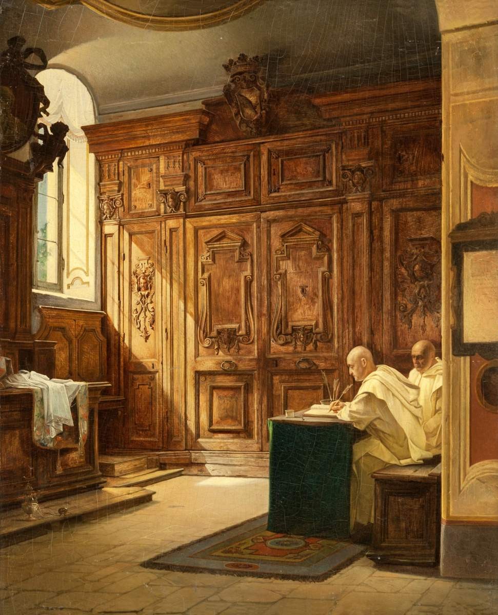 Внутренний вид сакристии в монастыре картезианцев, Alexander Antonovich Rizzoni, 1868