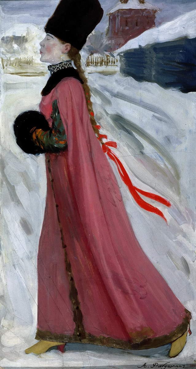 Московская девушка XVII века, Andrei Petrovich Ryabushkin, 1903