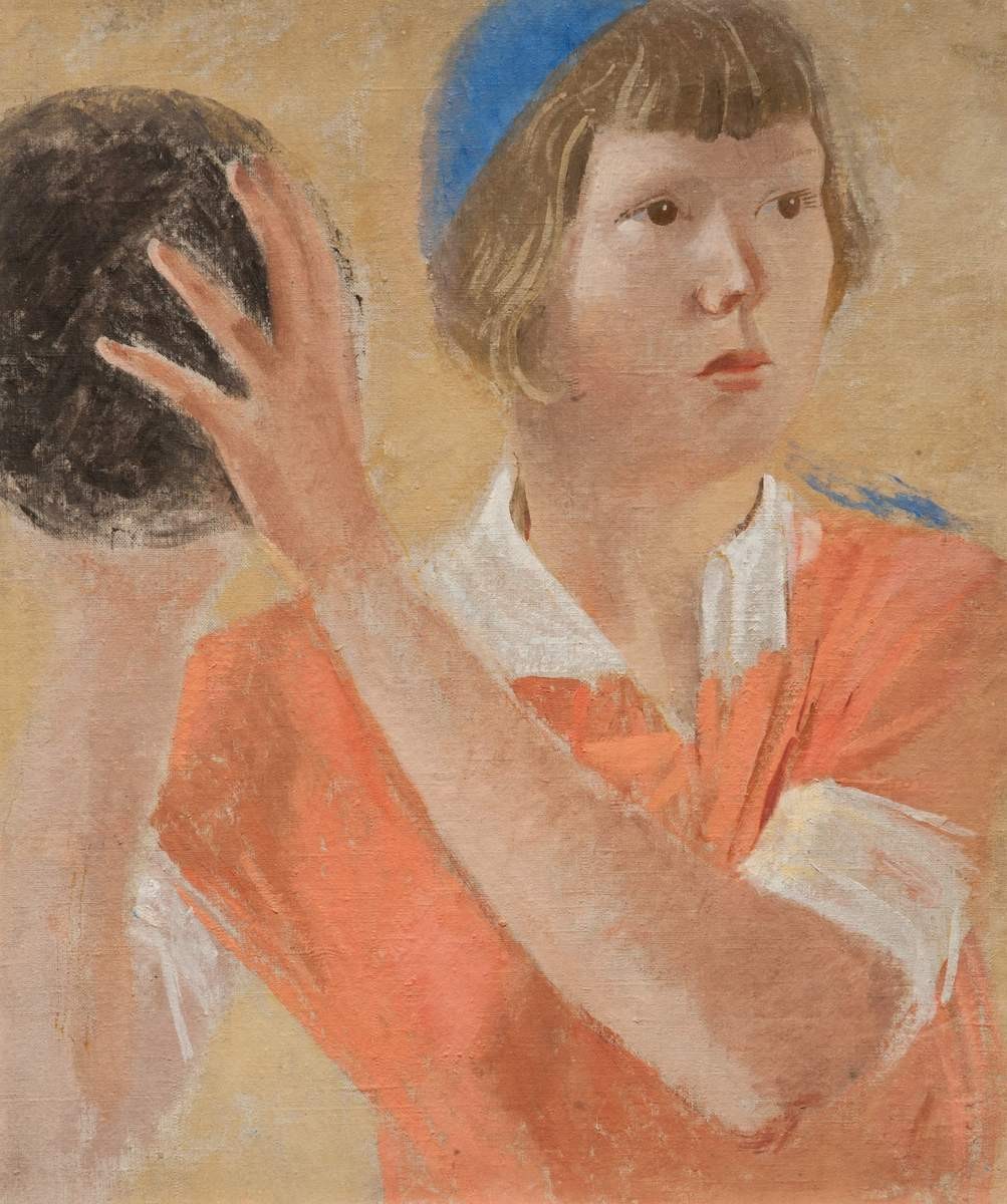Девушка с мячом, Aleksandr Nikolaevich Samokhvalov, 1933