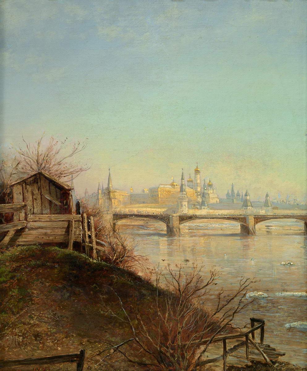 Вид на Московский Кремль. Весна, Alexei Savrasov, 1873