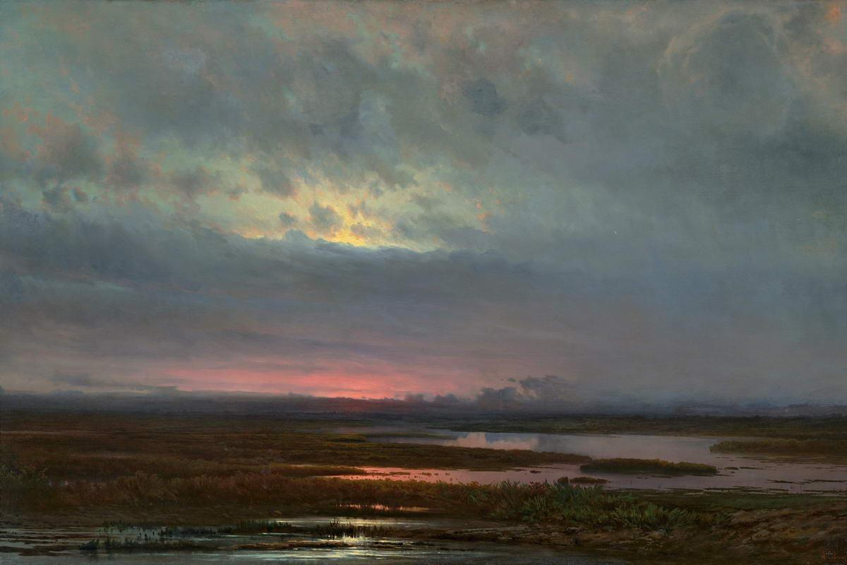 Закат над болотом, Alexei Savrasov, 1871