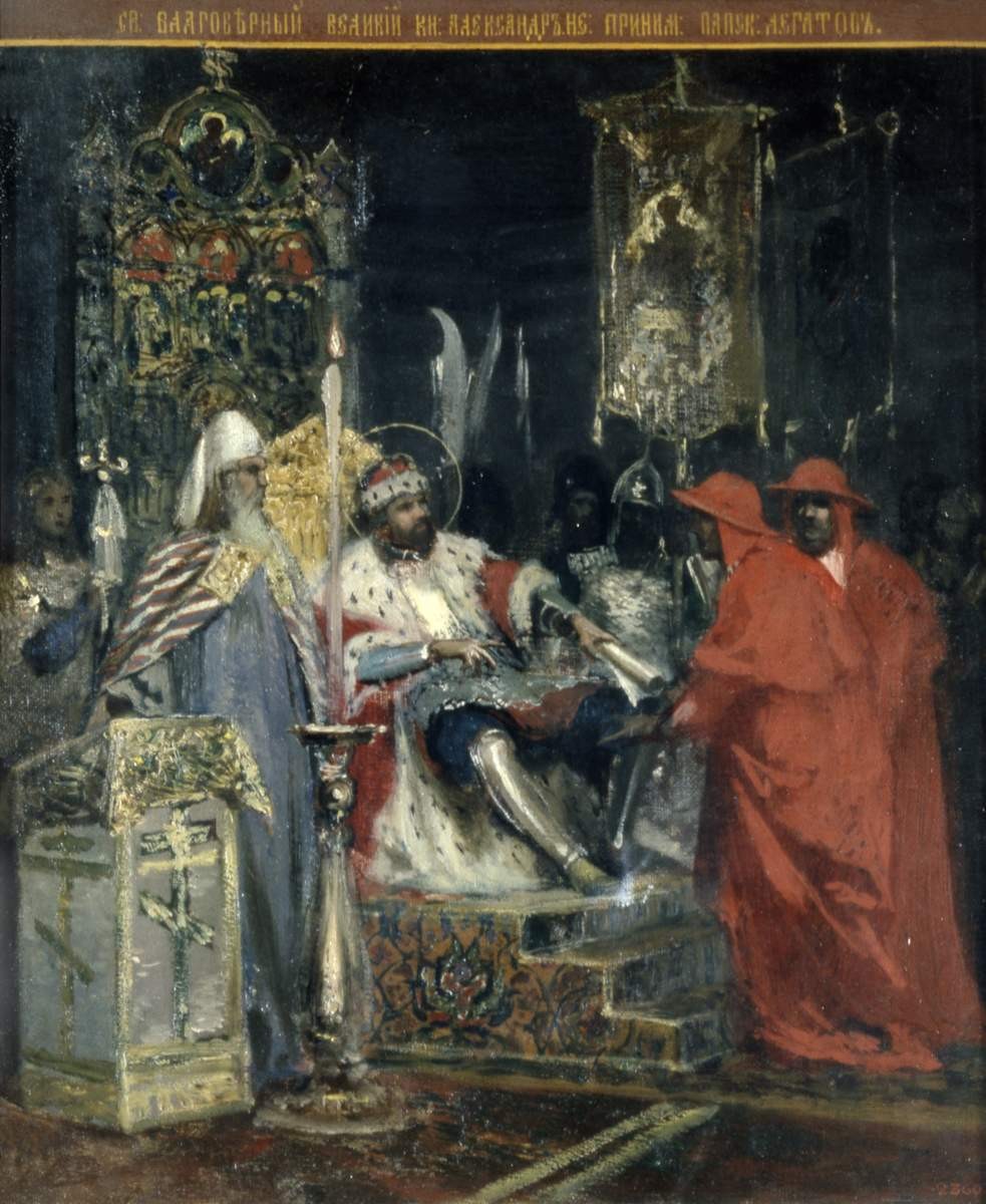 Александр Невский принимает папских легатов, Henryk Siemiradzki, 1876