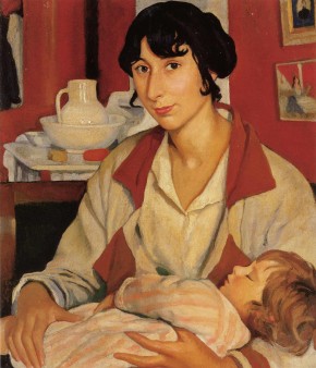Портрет Анны Александровны Бенуа-Черкесовой с сыном Александром