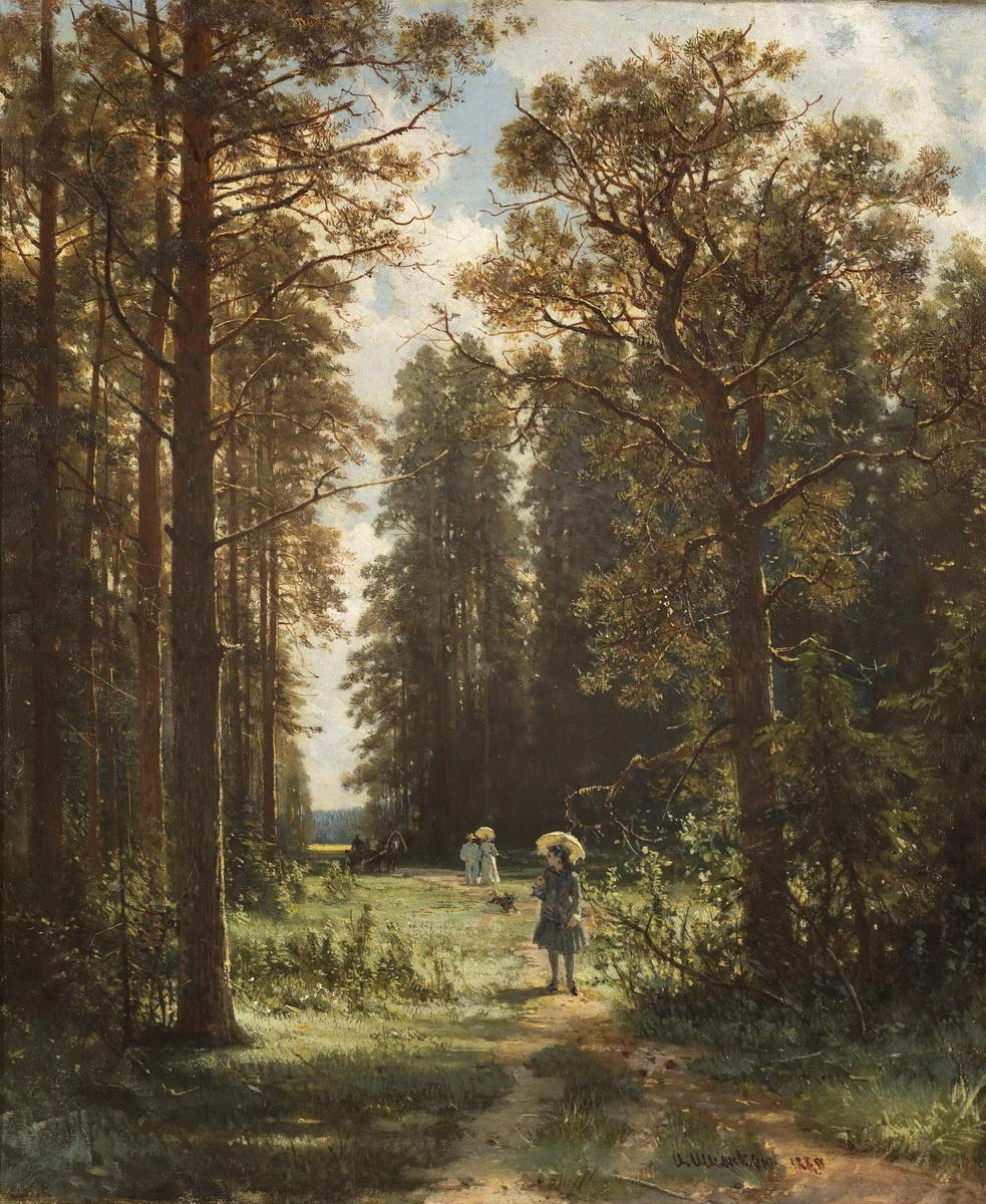 Дорожка в лесу, Ivan Shishkin, 1880