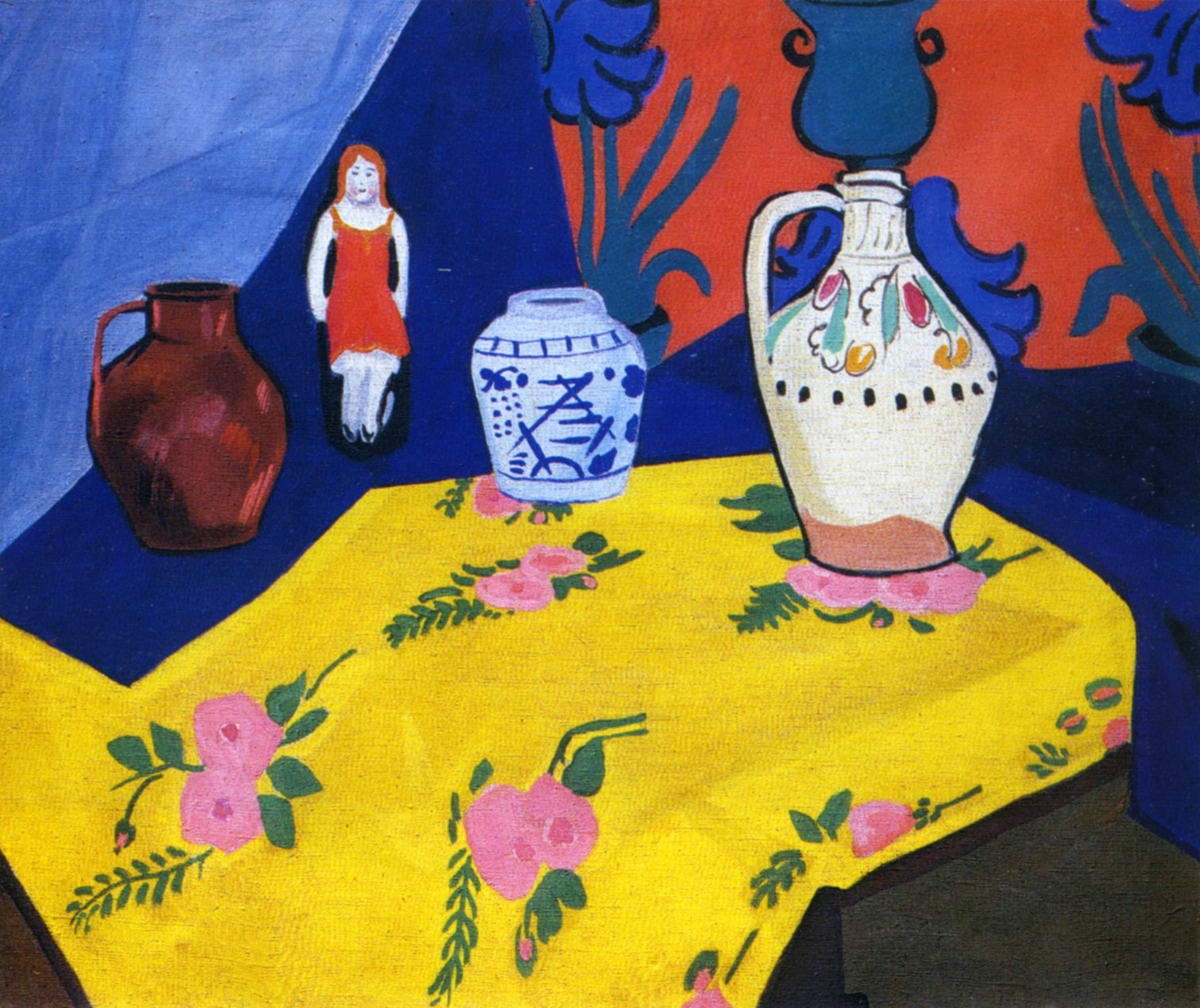 Натюрморт с желтой скатертью, Iosif Shkolnik, early 1910s