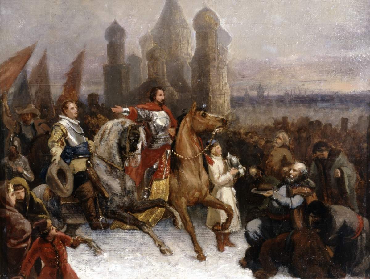 Въезд Шуйского и Делагарди в Москву, Vyacheslav Schwarz, second half of the 1860s
