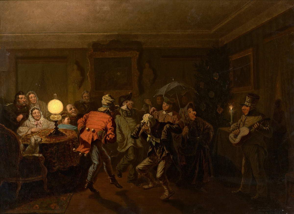 Ряженые, Leonid Solomatkin, 1873
