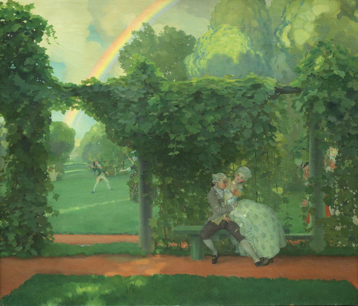 Осмеянный поцелуй, Konstantin Somov, 1908