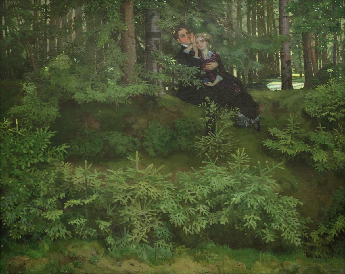 В лесу, Konstantin Somov, 1914