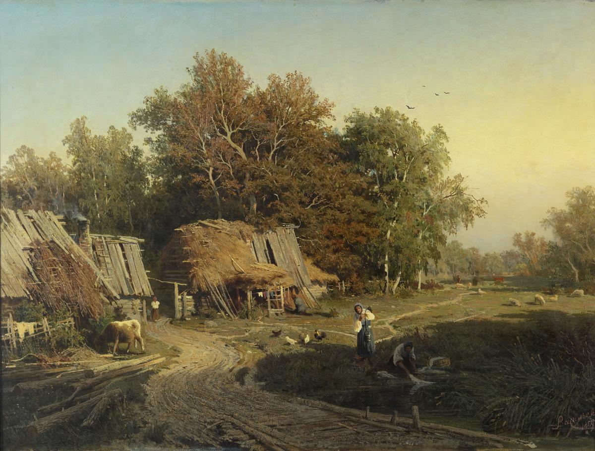 Деревня, Fyodor Vasilyev, 1869