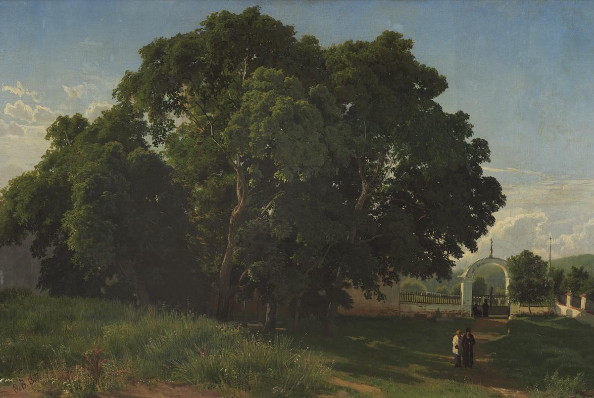 В церковной ограде. Валаам, Fyodor Vasilyev, 1867