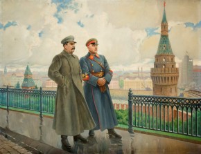 Joseph Stalin and Kliment Voroshilov in the Kremlin