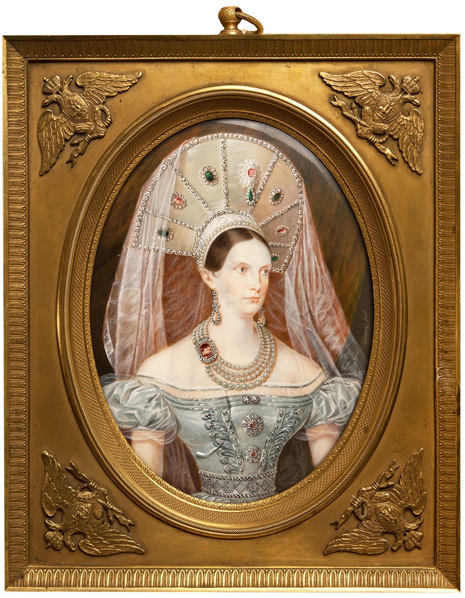 Портрет императрицы Александры Федоровны (1798-1860), жены Николая I, Iwan Winberg, 1851