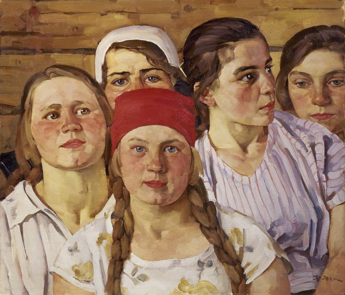 Комсомолки. Подмосковный молодняк, Konstantin Yuon, 1926
