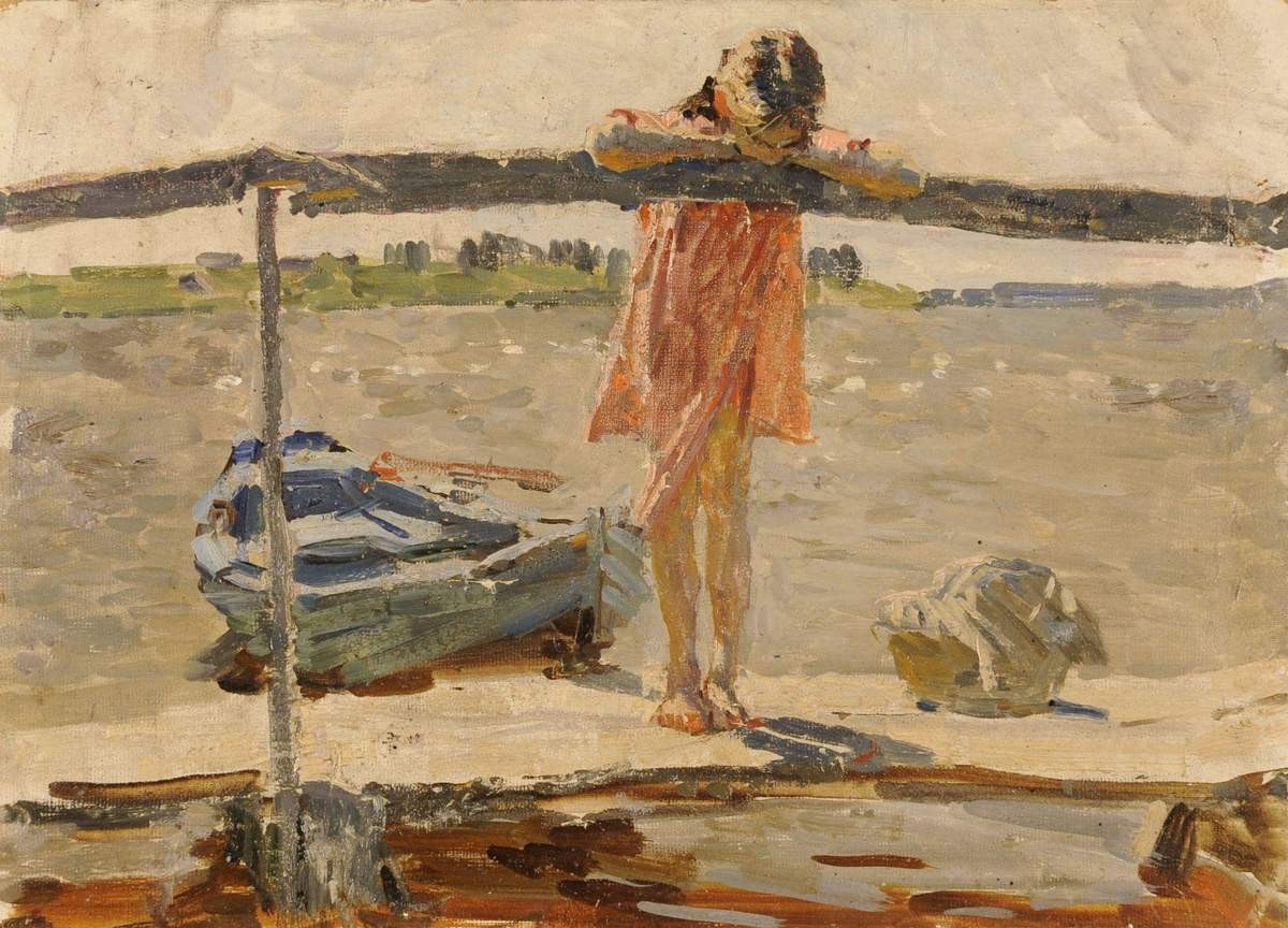 Девочка в розовом, Aleksei Tkachev, 1959