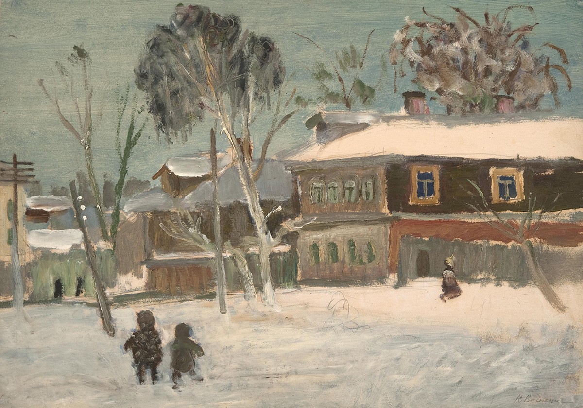 Загорск. Лиза и Наташа, Yurii Alekseevich Vasnetsov, between 1944 and 1945