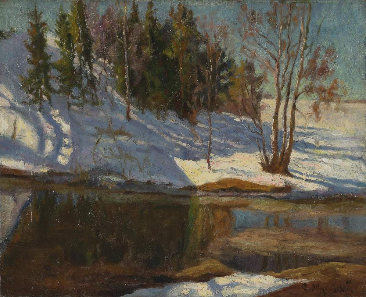 Весна. На речке, Stanisław Żukowski, no later than 1902