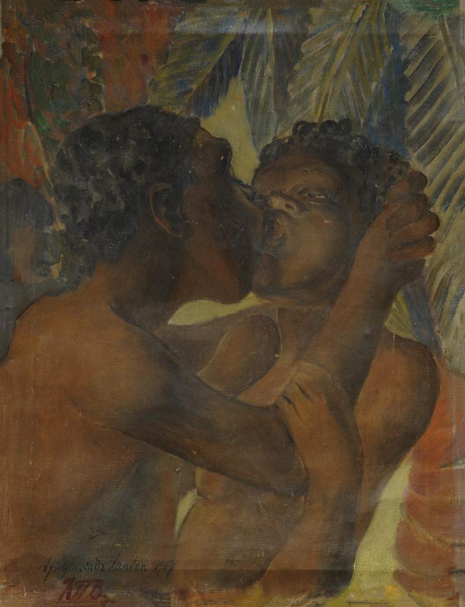 Поцелуй, Kuzma Petrov-Vodkin, 1907