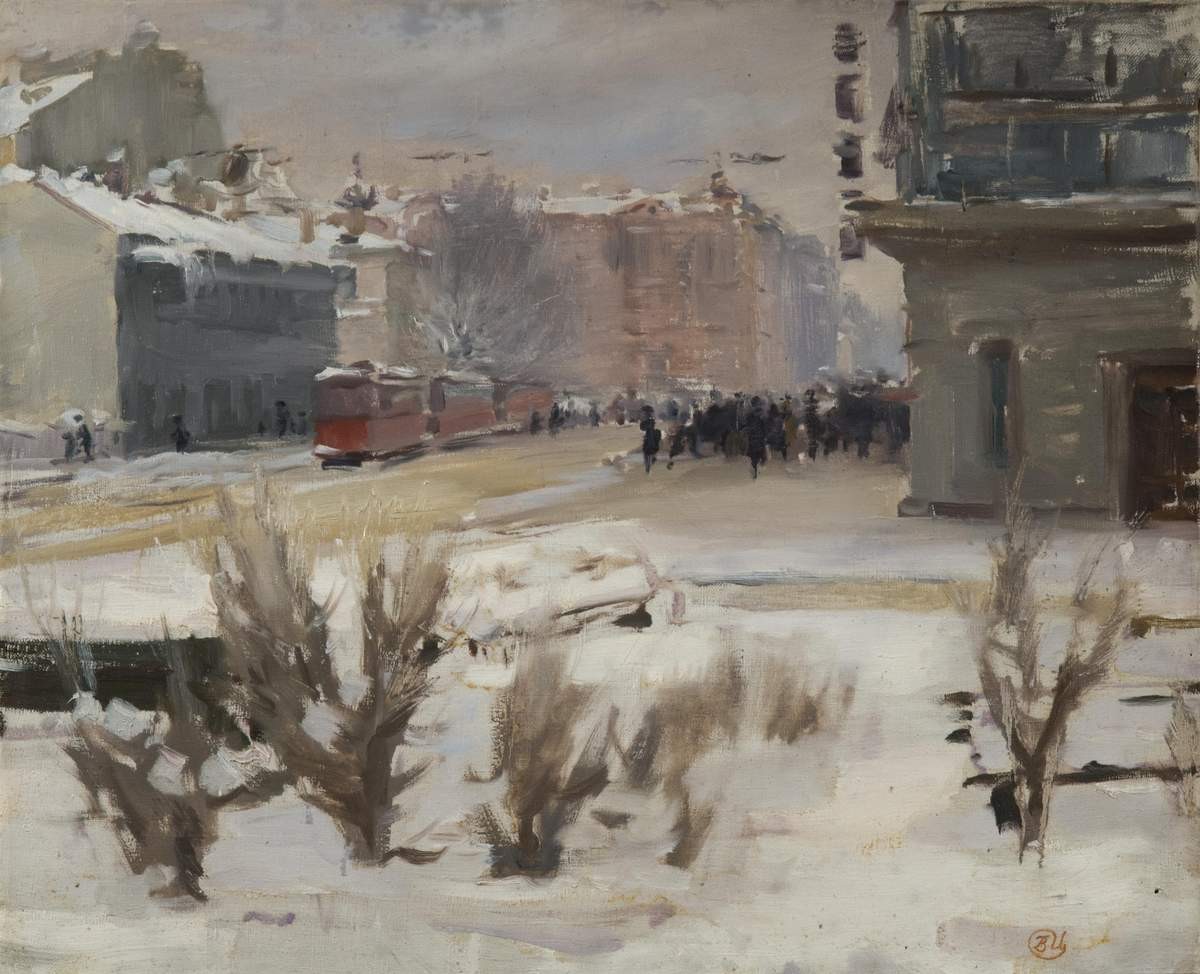 На Кировском проспекте в дни блокады, Viktor Alexandrovich Tsvetkov, 1941