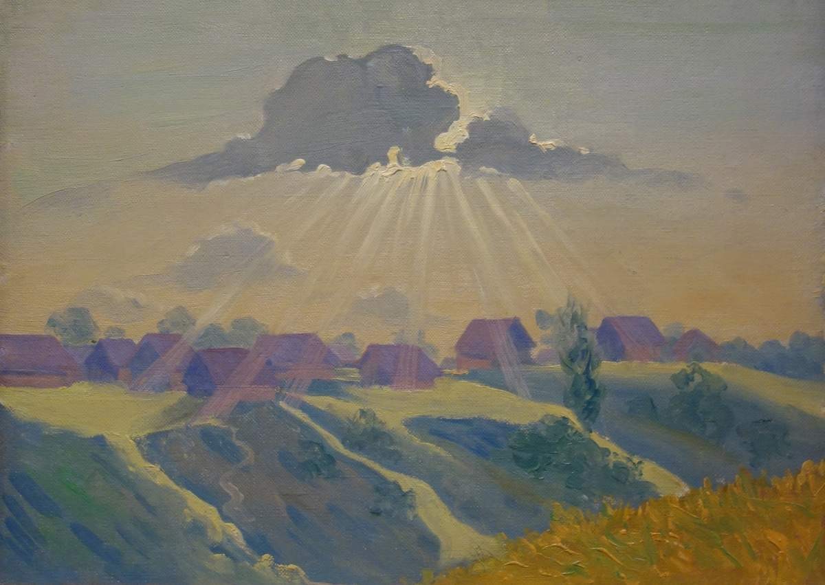 Закат, Boris Kustodiev, c. 1917