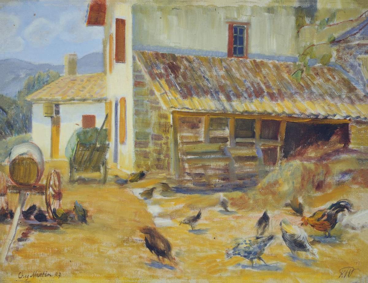 Дворик (У Мартэна. Пиренеи), Kuzma Petrov-Vodkin, 1907