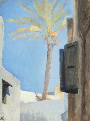 Morocco. Landscape with a Palm Tree