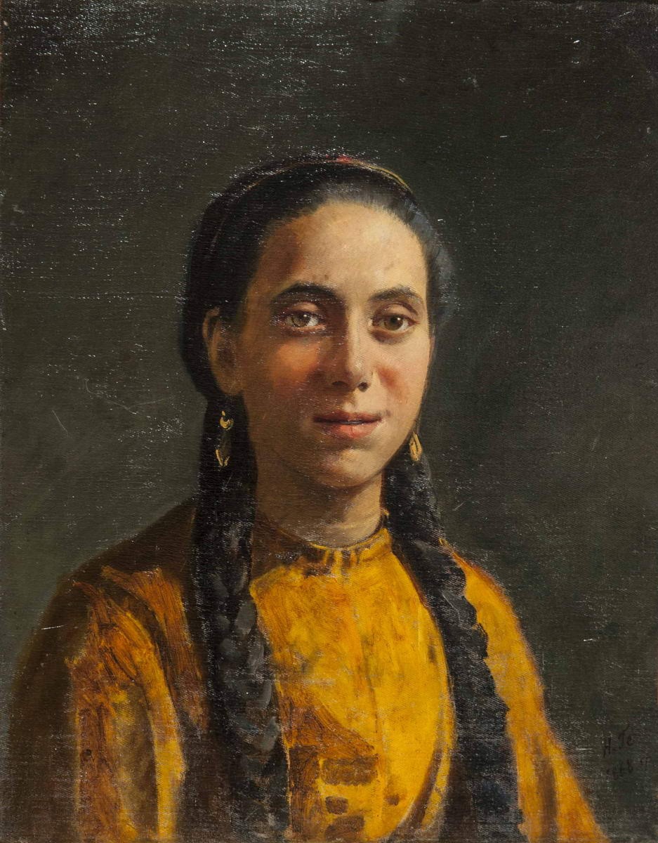 Портрет неизвестной (Итальянка), Nikolai Ge, 1868