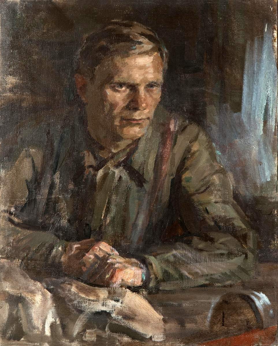 В землянке, Andrei Bantikov, 1945