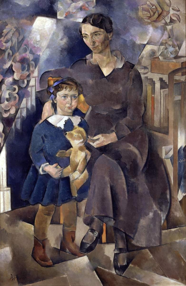Портрет Л. Я. и О. И. Рыбаковых, Vladimir Baranoff-Rossiné, 1919–1921