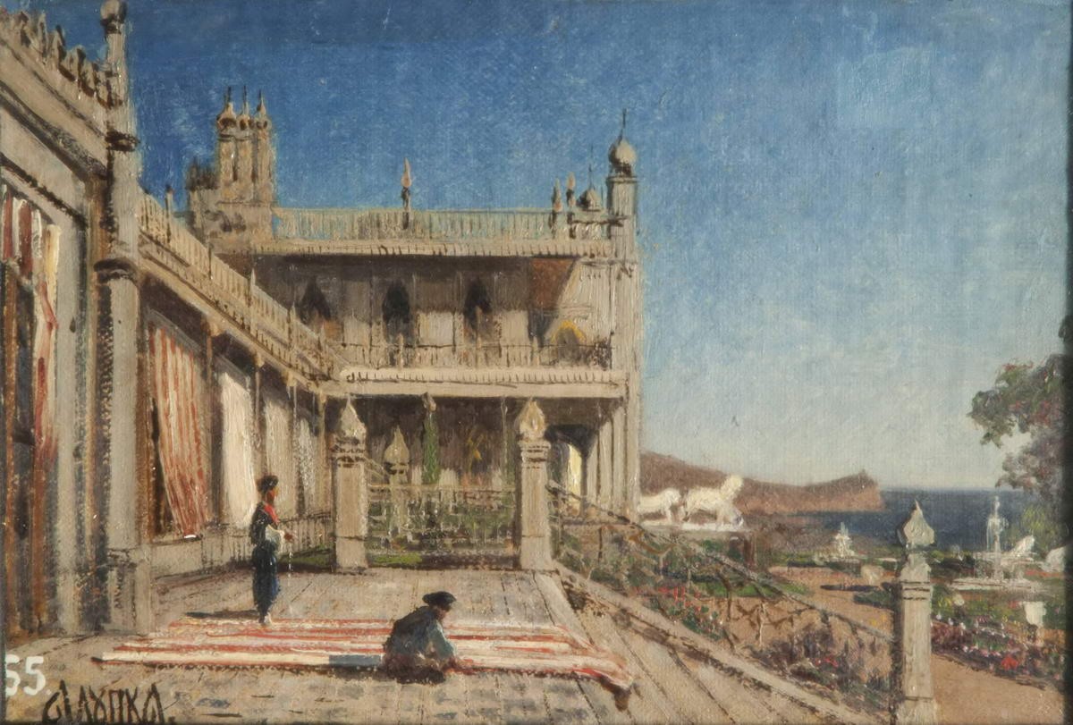 Алупка. Дворец князя Воронцова, Alexey Bogolyubov, 1863