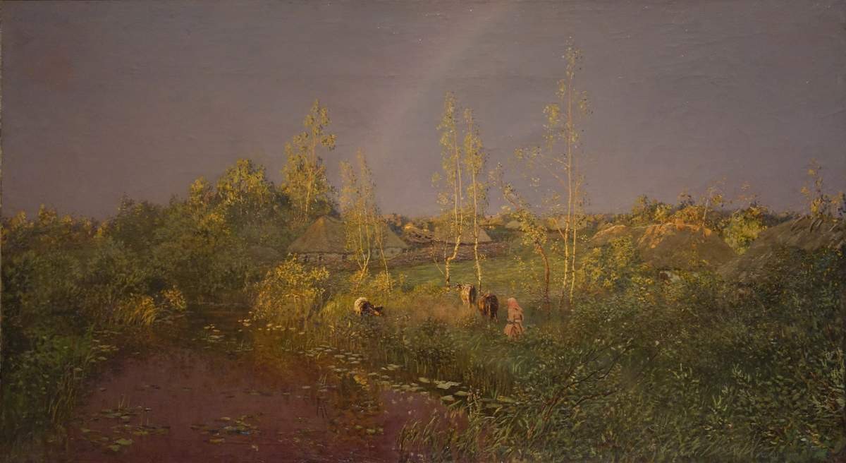 Сельский пейзаж с радугой, Nikolay Nikanorovich Dubovskoy, 1900s