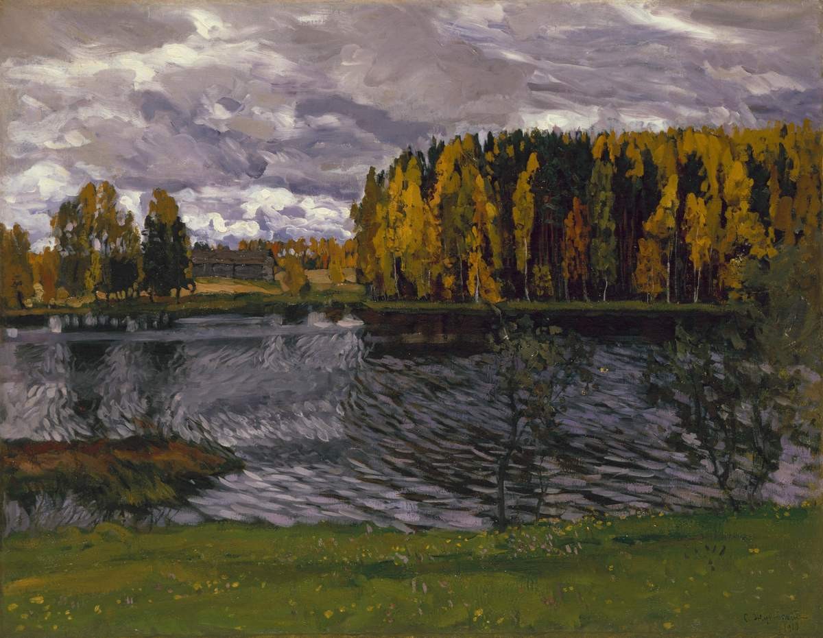 Облачный день. На озере, Stanisław Żukowski, 1910